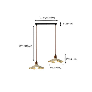 Modern Wave Concrete Grey Bedroom Pendant Lamp Light Zawala Image - 21