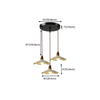 Modern Wave Concrete Grey Bedroom Pendant Lamp Light Zawala Image - 22