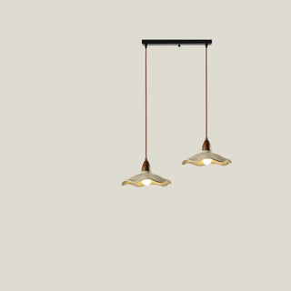 Modern Wave Concrete Grey Bedroom Pendant Lamp Light Zawala Image - 6
