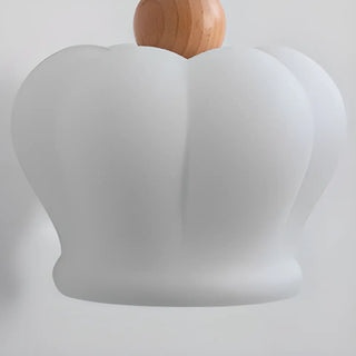 Art Deco Crown White Glass Wood Finish Wall Sconce Zawala Image - 9