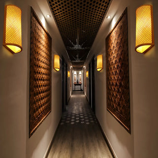 ZOWALA - Oriental Bamboo Shade Wall Lamp Image - 3