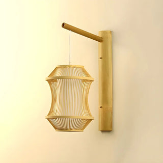 ZOWALA - Oriental Bamboo Shade Wall Lamp Image - 5