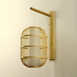 ZOWALA - Oriental Bamboo Shade Wall Lamp Image - 6