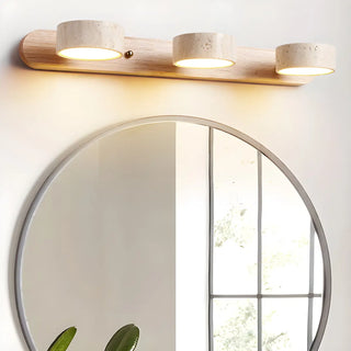 Modern Stone Circular Multi-Light LED Vanity Light Zawala Image - 1