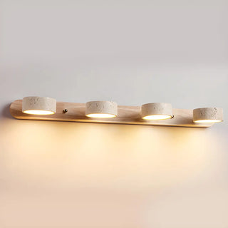 Modern Stone Circular Multi-Light LED Vanity Light Zawala Image - 10