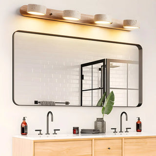 Modern Stone Circular Multi-Light LED Vanity Light Zawala Image - 2