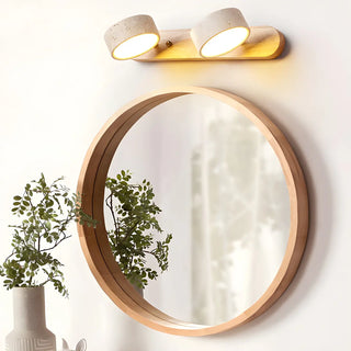 Modern Stone Circular Multi-Light LED Vanity Light Zawala Image - 3