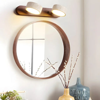 Modern Stone Circular Multi-Light LED Vanity Light Zawala Image - 4