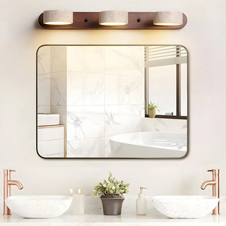 Modern Stone Circular Multi-Light LED Vanity Light Zawala Image - 5