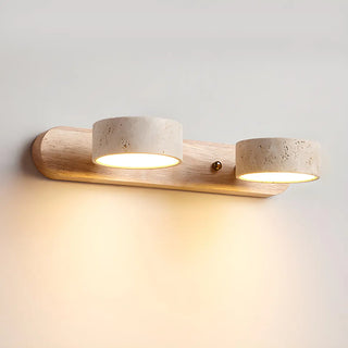 Modern Stone Circular Multi-Light LED Vanity Light Zawala Image - 7
