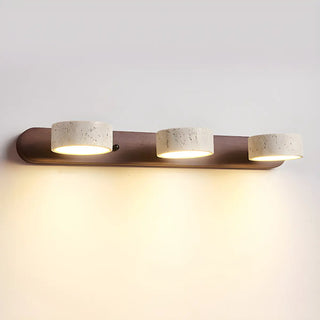 Modern Stone Circular Multi-Light LED Vanity Light Zawala Image - 8