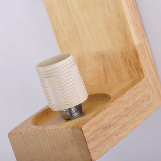 White Frosted Glass Rectangular Wood Wall Sconce Zawala Image - 11