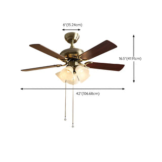 Brushed Nickel Flowers Wood Blades Ceiling Fan Light Zawala Image - 23