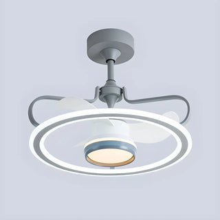 ZOWALA - Nordic Coffee Ring Ceiling Fan with LED Light  Image - 8