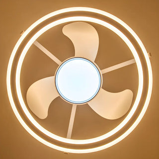 ZOWALA - Nordic Coffee Ring Ceiling Fan with LED Light  Image - 10