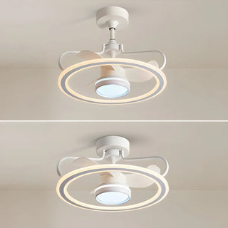 ZOWALA - Nordic Coffee Ring Ceiling Fan with LED Light  Image - 14
