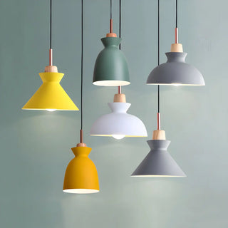 ZOWALA - Nordic Dining Room Geometric Multi-Color Pendant Lights Image - 4