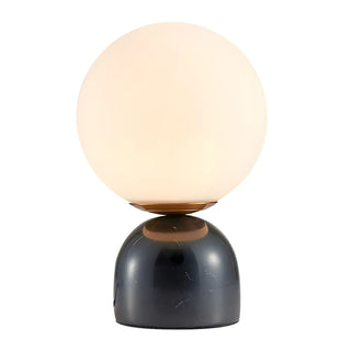 ZOWALA - Contemporary Globe Glass Black Marble Base Table Lamp Image - 13