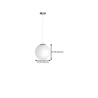 ZOWALA - Nordic Globe Adjustable Height Island White Pendant Light #size