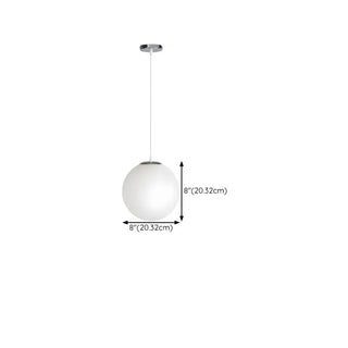 ZOWALA - Nordic Globe Adjustable Height Island White Pendant Light Image - 11