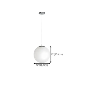 ZOWALA - Nordic Globe Adjustable Height Island White Pendant Light Image - 12
