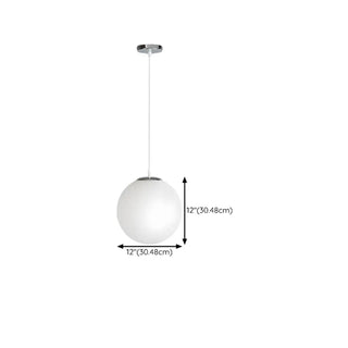 ZOWALA - Nordic Globe Adjustable Height Island White Pendant Light Image - 13