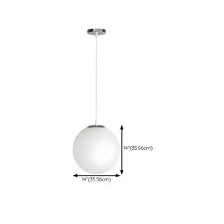 ZOWALA - Nordic Globe Adjustable Height Island White Pendant Light Image - 14