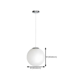 ZOWALA - Nordic Globe Adjustable Height Island White Pendant Light Image - 15