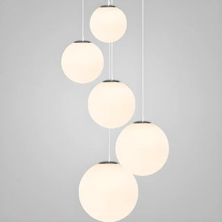 ZOWALA - Nordic Globe Adjustable Height Island White Pendant Light Image - 5