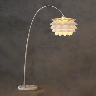 ZOWALA - Nordic Iron White Adjustable Arc Floor Lamp Image - 11