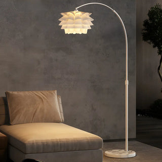 ZOWALA - Nordic Iron White Adjustable Arc Floor Lamp Image - 3