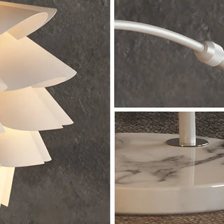 ZOWALA - Nordic Iron White Adjustable Arc Floor Lamp Image - 5