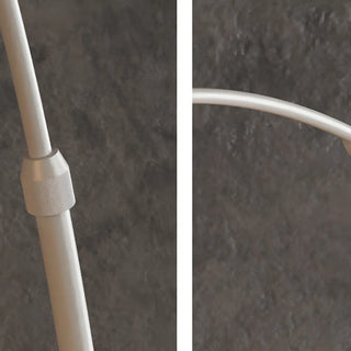 ZOWALA - Nordic Iron White Adjustable Arc Floor Lamp Image - 7