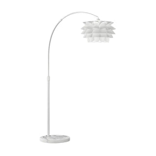 ZOWALA - Nordic Iron White Adjustable Arc Floor Lamp Image - 8