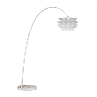 ZOWALA - Nordic Iron White Adjustable Arc Floor Lamp Image - 9