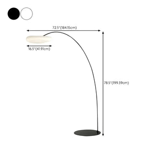 Adjustable Novelty Ring Black Arched Floor Lamp Zawala Image - 19