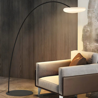 Adjustable Novelty Ring Black Arched Floor Lamp Zawala Image - 4