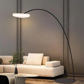 Adjustable Novelty Ring Black Arched Floor Lamp Zawala Image - 6