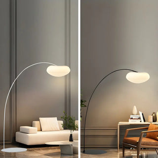 Adjustable Novelty Ring Black Arched Floor Lamp Zawala Image - 7