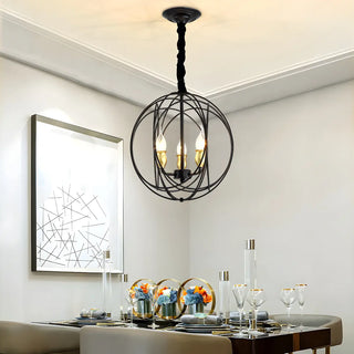 ZOWALA - Globe Orb Sphere Metal Candle Chandelier Image - 1