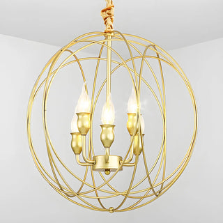 ZOWALA - Globe Orb Sphere Metal Candle Chandelier Image - 10
