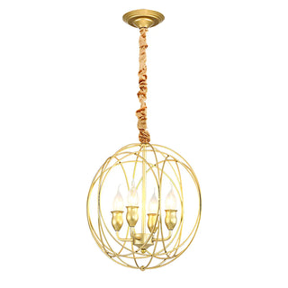 ZOWALA - Globe Orb Sphere Metal Candle Chandelier Image - 12