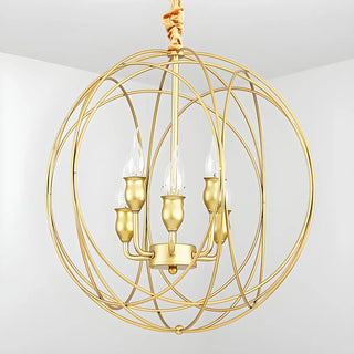 ZOWALA - Globe Orb Sphere Metal Candle Chandelier Image - 13