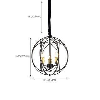 ZOWALA - Globe Orb Sphere Metal Candle Chandelier Image - 18
