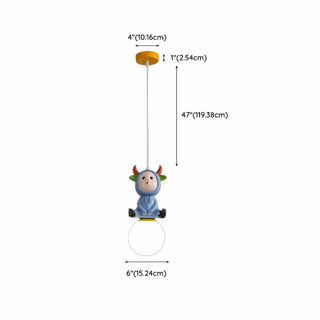 Cartoon Pink Rabbit Resin Pendant Light for Kids Room Zawala Image - 15