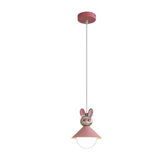 Cartoon Pink Rabbit Resin Pendant Light for Kids Room Zawala Image - 9