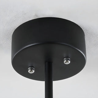 ZOWALA - Postmodern Acrylic Black Metal Round Chandelier Image - 13