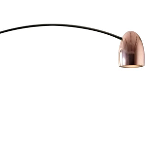 Rose Gold Cone and Arc Metal Base Modern Floor Lamp Zawala Image - 6
