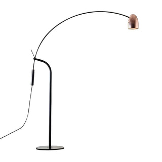 Rose Gold Cone and Arc Metal Base Modern Floor Lamp Zawala Image - 8