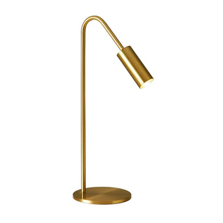 Luxurious Gold Column Shade Round Base Brass Table Lamp Zawala Image - 11